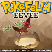 ultra square shiny Gigantamax Eevee • Competitive • 6IVs • Level 100 • Online Battle-ready
