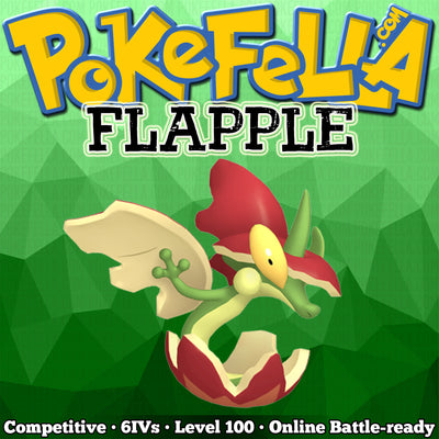 ultra square shiny Flapple • Competitive • 6IVs • Level 100 • Online Battle-ready