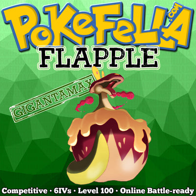 ultra square shiny Gigantamax Flapple • Competitive • 6IVs • Level 100 • Online Battle-ready