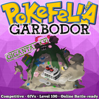 ultra square shiny Gigantamax Garbodor • Competitive • 6IVs • Level 100 • Online Battle-ready