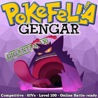 ultra square shiny Gigantamax Gengar • Competitive • 6IVs • Level 100 • Online Battle-ready
