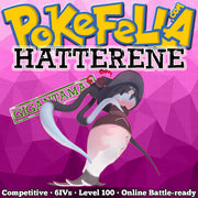 ultra square shiny Gigantamax Hatterene • Competitive • 6IVs • Level 100 • Online Battle-ready
