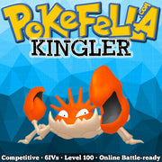 ultra square shiny Kingler • Competitive • 6IVs • Level 100 • Online Battle-ready