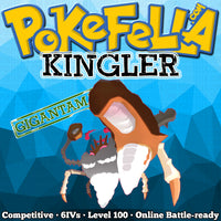ultra square shiny Gigantamax Kingler • Competitive • 6IVs • Level 100 • Online Battle-ready