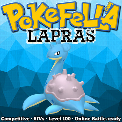 ultra square shiny Lapras • Competitive • 6IVs • Level 100 • Online Battle-ready