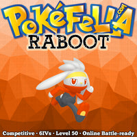 ultra square shiny Raboot • Competitive • 6IVs • Level 50 • Online Battle-ready