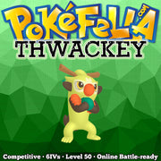 ultra square shiny Thwackey • Competitive • 6IVs • Level 50 • Online Battle-ready