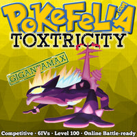 ultra square shiny Gigantamax Toxtricity (Amped & Low Key) • Competitive • 6IVs • Level 100 • Online Battle-ready
