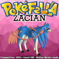 ultra square shiny Zacian • Competitive • 6IVs • Level 100 • Online Battle-ready Crowned Sword Behemoth Blade Rusted Sword Intrepid Sword