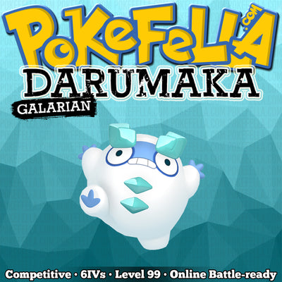 ultra square shiny Galarian Darumaka • Competitive • 6IVs • Level 99 • Online Battle-ready