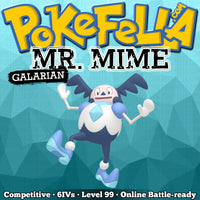 ultra square shiny Galarian Mr. Mime • Competitive • 6IVs • Level 99 • Online Battle-ready