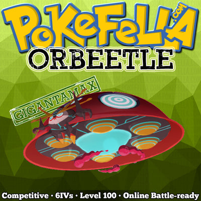 ultra square shiny Gigantamax Orbeetle • Competitive • 6IVs • Level 100 • Online Battle-ready