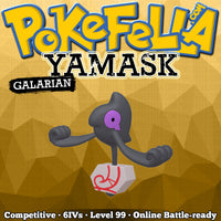 ultra square shiny Galarian Yamask • Competitive • 6IVs • Level 99 • Online Battle-ready