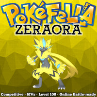 square shiny Zeraora • Competitive • 6IVs • Level 100 • Online Battle-ready OT HOME Fula City Eolipoli Mistral フウラシティ 